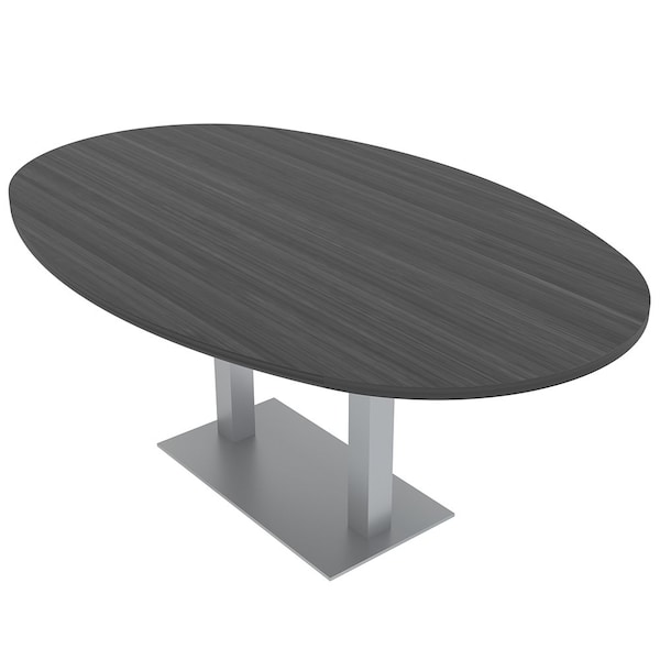 45.25 in W, 71.5 in L, 29 in H, Engineered Wood Top, Grey
